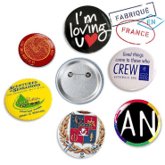 BADGE MÉTALIQUE ROND