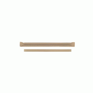 Betik Ecoline – 6000 unités – Paille droite fibre végétale emballée individuellement – Ø 6 mm x H 20 cm - marron Bagasse 1011299