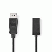 Câble Displayport Vers Hdmi Displayport Mâle - Hdmi Femelle 0,2 M Noir Usage Non Intensif Nedis - 3665476046302 Câble Displayport Vers Hdmi Displayport Mâle - Hdmi Femelle 0,2 M Noir Usage Non Intensif Nedis - 3665476046302