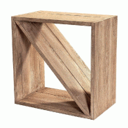 Casier-bouteille Westside pin vieilli pour 28 bouteilles L50xP30xH50cm