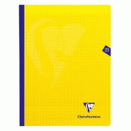 Clairefontaine Lot de 5 Cahier Mimesys 24x32, 192p./96 feuilles 90 g/m² brochées, coloris jaune, Séyès - 3329683493419
