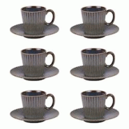Coffret de 6 tasses à café avec sous tasses Liv bleu 9 cl - Rond Porcelaine Table Passion 8.5x6 cm - bleu porcelaine 3106232721243 Coffret de 6 tasses à café avec sous tasses Liv bleu 9 cl - Rond Porcelaine Table Passion 8.5x6 cm - bleu porcelaine 3106232721243