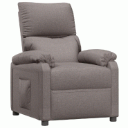 Fauteuil inclinable Taupe Tissu Modèle Wernelle - 342458