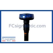 Gyrophare bleu sur mât moto classe 1