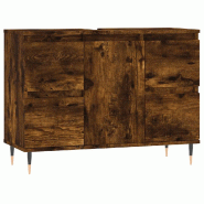 Helloshop26 - Armoire de salle de bain avec rangement optimisé et installation flexible 80 x 33 x 60 cm en bois d'ingénierie chêne 02_0049074 - Boi