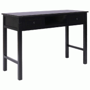 Helloshop26 - Bureau table poste de travail meuble d'ordinateur informatique étude 110 x 45 x 76 cm bois noir 02_0023895 - noir Bois massif 300021457 Helloshop26 - Bureau table poste de travail meuble d'ordinateur informatique étude 110 x 45 x 76 cm bois noir 02_0023895 - noir Bois massif 300021457