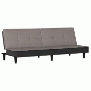 Helloshop26 - Canapé-lit taupe tissu 02_0019836 - polyester 3001029788006