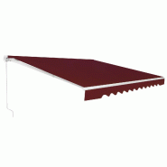 Helloshop26 - Store banne à manivelle pour balcon 400 x 250 cm auvent rétractable angle réglable moderne en aluminium rouge 20_0013650 - 3000227862631