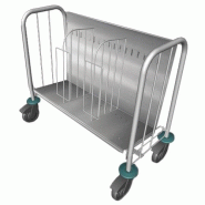 ITALCONCEPT L2G Chariot Assiettes Inox, 200 Assiettes D.260Mm, 761 x 910 x 370mm - 3616350018632