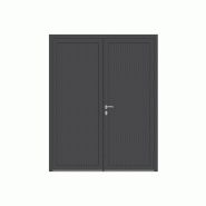 Porte de Service Aluminium 2 Vantaux KAWNEER Ouvrants à la Française Panneau Sandwich Plein intégral Sur Mesure Référence: Porte Service Alu 2 Vtx Pleine Porte de Service Aluminium 2 Vantaux KAWNEER Ouvrants à la Française Panneau Sandwich Plein intégral Sur Mesure Référence: Porte Service Alu 2 Vtx Pleine