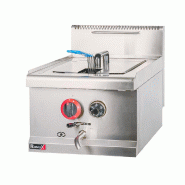 Romux® Friteuse À Gaz Naturel Professionnelle 14 Litres Simple de Table | Friteuse en Acier Inoxydable avec Robinet de Vidange 7500 W - 8435811804264