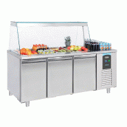 Saladette 3 portes 4x 1/1gn récipient l1865mm 7489.5155 COMBISTEEL
