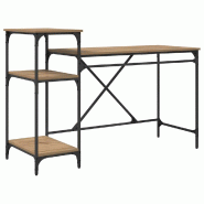 VidaXL Bureau Chêne artisanal 135 x 50 x 90 cm Bois d'ingénierie Modèle Orion - 881283