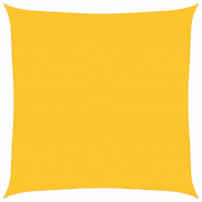 Voile d'ombrage 160 g/m² carré jaune 4,5x4,5 m PEHD Modèle Soleil Beta - 311552