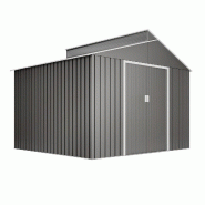 Wasabi - Abri de Jardin Métal 7,25m2 Latte - Couleur métallisée résistante - Avec Fenêtre - Porte coulissante double - Cabane extérieur - Cabano