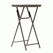 ZOWN Table haute ronde pliante 76 cm Cocktail30 Premium - gris plastique polypropylène 08011968 ZOWN Table haute ronde pliante 76 cm Cocktail30 Premium - gris plastique polypropylène 08011968