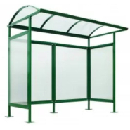 Abri Bus Andria Savone Pise Parme - Buff'hyeres Collectivités - Acier Galvanisé et Polycarbonate_1