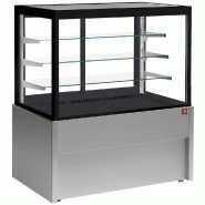 Comptoir vitrine panoramique ventilé 4 niveaux sans réserve gris 12... - PCB12V-G5/P2