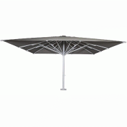 Décoshop26 - Parasol de luxe XXL 5x5m (Ø7,2m) fixation aux fondations en béton polyester/aluminium 75kg anthracite 04_0003352 - aluminium 300032483