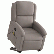 Fauteuil inclinable de massage Taupe Tissu Modèle Mervoriax - 8721012166721