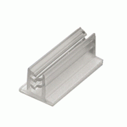 Grippeur adhésif base en T - Dimensions 13x25mm - Paquet de 20 - Transparent - Plastique