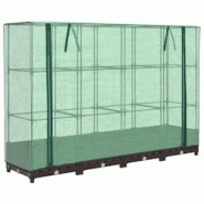 Helloshop26 - Jardinière bac lit surélevé plantes fleurs terrasse jardin surélevée avec housse aspect rotin 160 x 40 x 123 cm Marron 02_0038751 - Helloshop26 - Jardinière bac lit surélevé plantes fleurs terrasse jardin surélevée avec housse aspect rotin 160 x 40 x 123 cm Marron 02_0038751 -