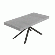 Itamoby Table Extensible Niket 200/460X90 Cm Pieds Béton Anthracite - gris multi-matériau VE0200460NIKE-CM