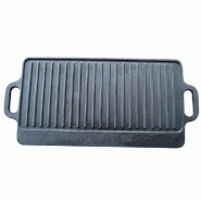 Plaque à griller 42x23x1cm fer noir
