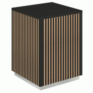 Podium 1 porte push-pull Vertigo T01 MDF naturel et noir 45x45x60cm