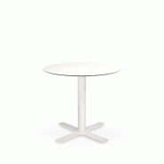 Resol garbar GOYA HPL Table Ronde Intérieure Ø70 Pied Blanc - Tableau Blanc - blanc multi-matériau 05431
