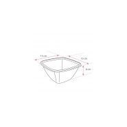 Saladier carré biodégradable en pulpe - Sabert - 500 ml, longueur 13 cm - NN03060003_1