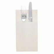 Serviette Kangourou Like Linen 70 G/M2 40x40 cm sable Spunlace - par 700