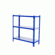 SimonRack Rayonnage métallique, 1000x800x500 mm, 3 niveaux, tablette métallique, 180 kg au point de flexion, Bleu/Galvanisé - Simonclick - métal 8