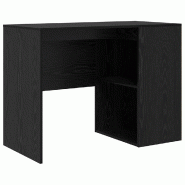 VidaXL Bureau Chêne noir 102 x 50 x 75 cm Bois d'ingénierie Modèle Solaris Prime - 869539