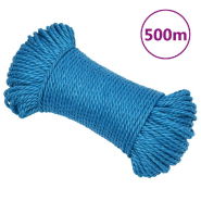 Vidaxl corde de travail bleu 3 mm 500 m polypropylène 152961