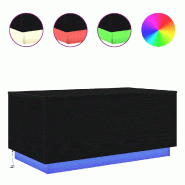 VidaXL Table basse avec lumières LED chêne noir 90x50x40 cm Modèle Whisper Horizon - 862260