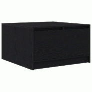 VidaXL Table basse avec tiroirs chêne noir 70,5x70x40 cm Modèle Harmonie Design - 3328409