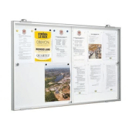 Vitrine d'affichage intérieure Référence - porte coulissante - fond magnétique - cadre aluminium Vitrine d'affichage intérieure Référence - porte coulissante - fond magnétique - cadre aluminium