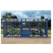 Abri vélos et cyclomoteur voûte sécurisé XL - Structure en acier galvanisé - Toiture polycarbonate anti-UV_1