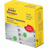 Avery Zweckform Pastilles de couleurs, 19 mm, vert - vert 3855