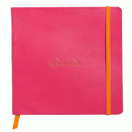 Carnet souple Rhodiarama framboise A5, 160p./80 feuilles ivoire 90 g/m², dot grid - rose 117462C