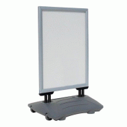 Chevalet ressort Aluwindflex 60x80 cm - cadre clic clac - anti-reflet - pied lesté 10 kg