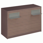 Comptoir Vertigo H T03 dble nat. L150cm - 3 tab.Coulis. 6tab.Amovib - noyer