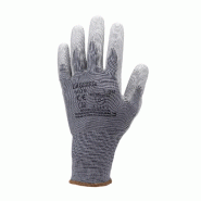 COVERGUARD Lot de 5 paires de gants Manutention polyester gris - paume end PU gris Taille 10 - 10 multicolore multi-matériau 3435240060304