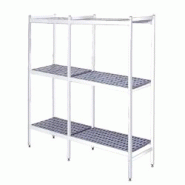 EURAST - Étagères en duralumin 3 niveaux - 1980x470x1700 mm - 19804300 - inox 19804300 EURAST - Étagères en duralumin 3 niveaux - 1980x470x1700 mm - 19804300 - inox 19804300