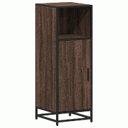 Helloshop26 - Armoire de bain rangement flexible design industriel 35 x 37,5 x 100 cm en bois d'ingénierie marron 02_0049638 - marron métal 30002359