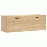 Helloshop26 - Armoire murale design moderne rangement pratique 100 x 36,5 x 35 cm en bois d'ingénierie chêne sonoma 02_0048875 - Bois massif 3000235