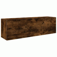 Helloshop26 - Armoire murale multifonctionnelle pratique salle de bain 100 x 25 x 30 cm en bois d'ingénierie chêne fumé 02_0051289 - Bois massif 30