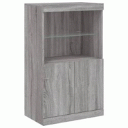 Helloshop26 - Buffet bahut commode armoire meuble de rangement organisateur cuisine salle de séjour salon avec lumières LED sonoma 02_0030078 - 3000 Helloshop26 - Buffet bahut commode armoire meuble de rangement organisateur cuisine salle de séjour salon avec lumières LED sonoma 02_0030078 - 3000