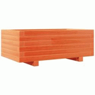 Helloshop26 - Jardinière bac lit surélevé plantes fleurs terrasse jardin cire 70 x 40 x 26,5 cm bois de pin massif marron 02_0038480 - 3000217690923